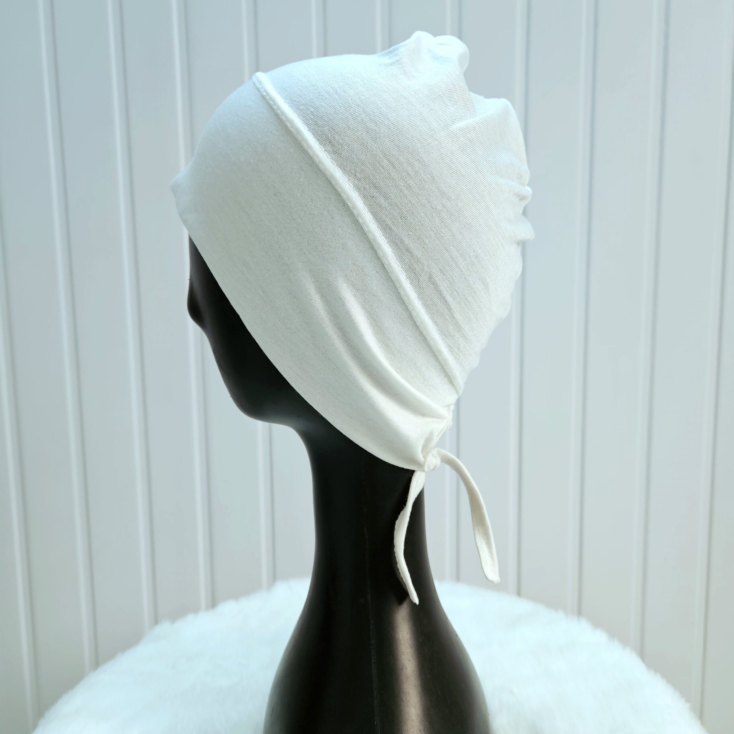 Tie Back Cap - White